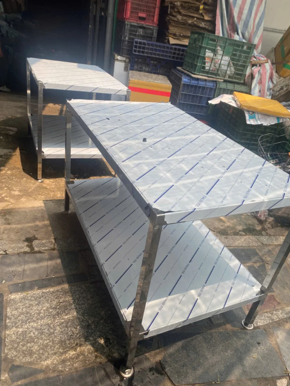 bàn 02 tầng inox - hình minh họa 1