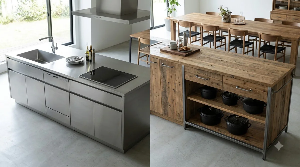 Toàn cảnh so sánh tủ bếp inox 304 và tủ bếp gỗ công nghiệp: Nên chọn loại nào?